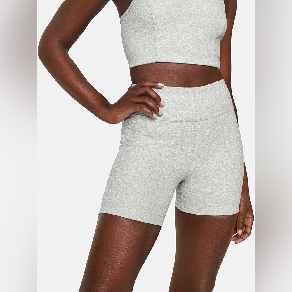 Outdoor Voices Texture Compression Dove Leggings, shorts and top